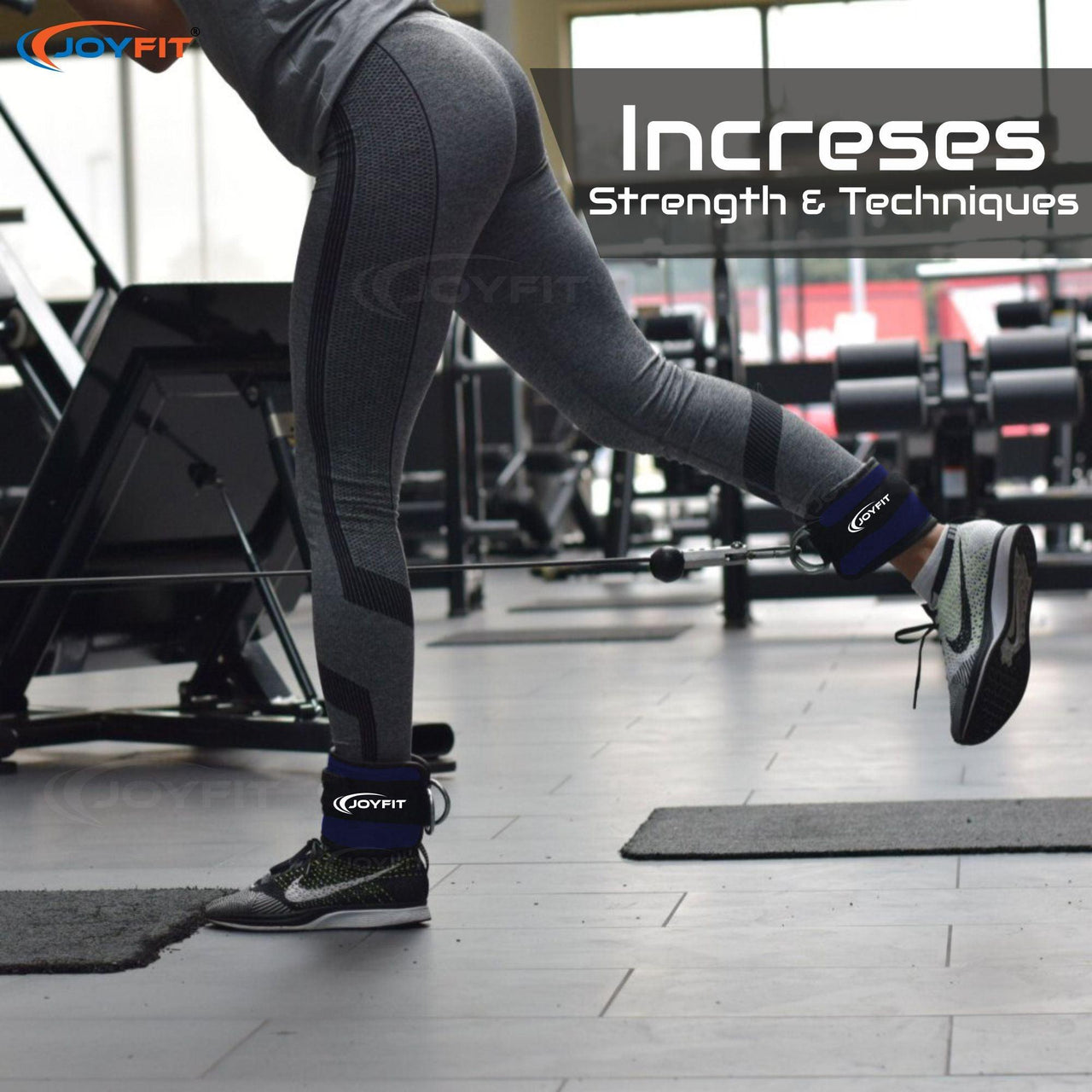 Cable machine exercises with ankle strap