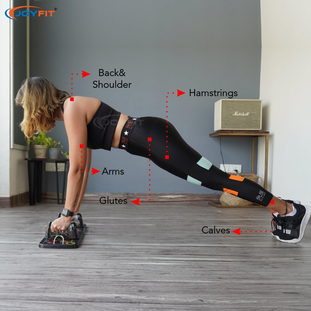 Push Up Bar with Resistance Tube - Joyfit