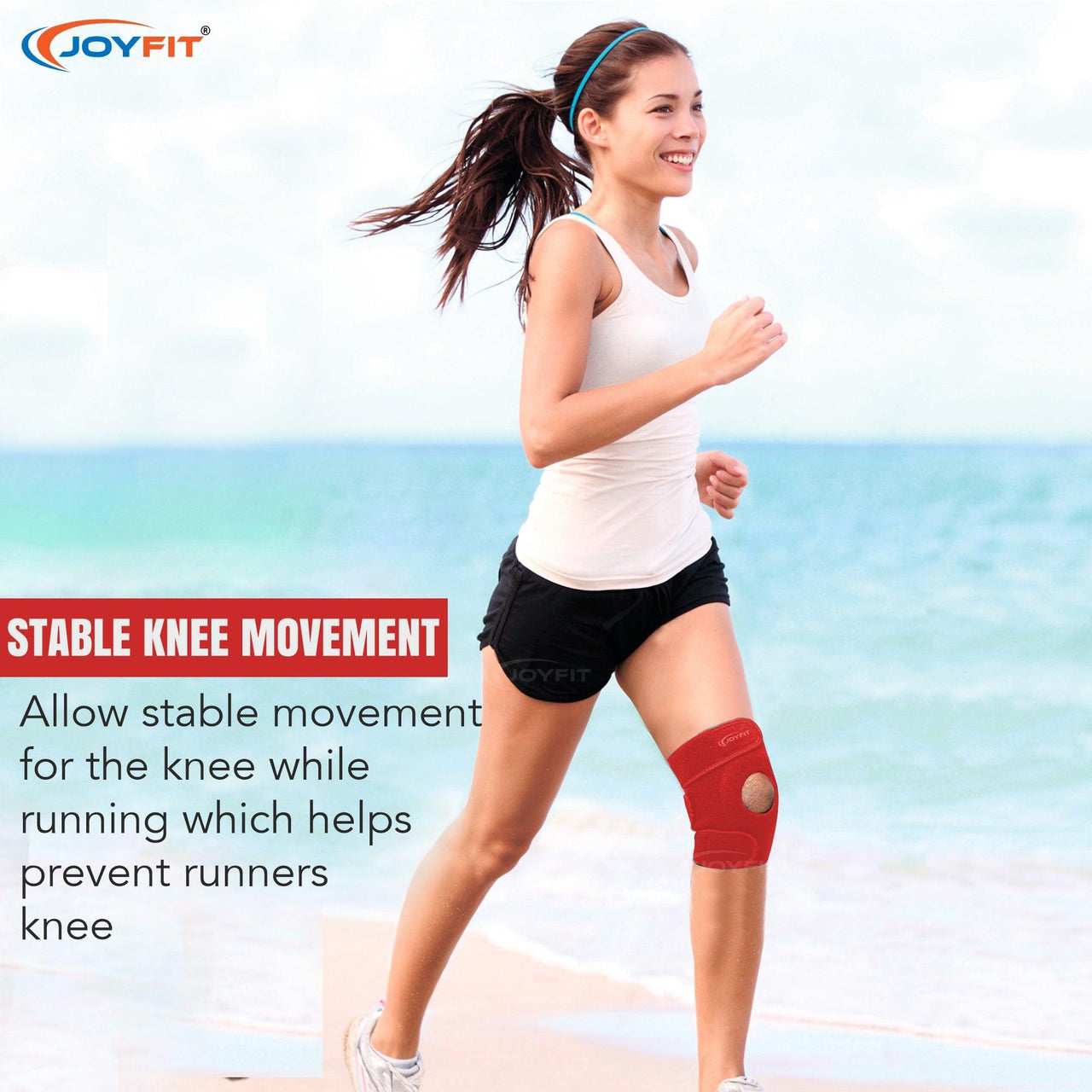Knee Caps with Anti Slip Silicone Lining Knee Brace (Pair) - Joyfit
