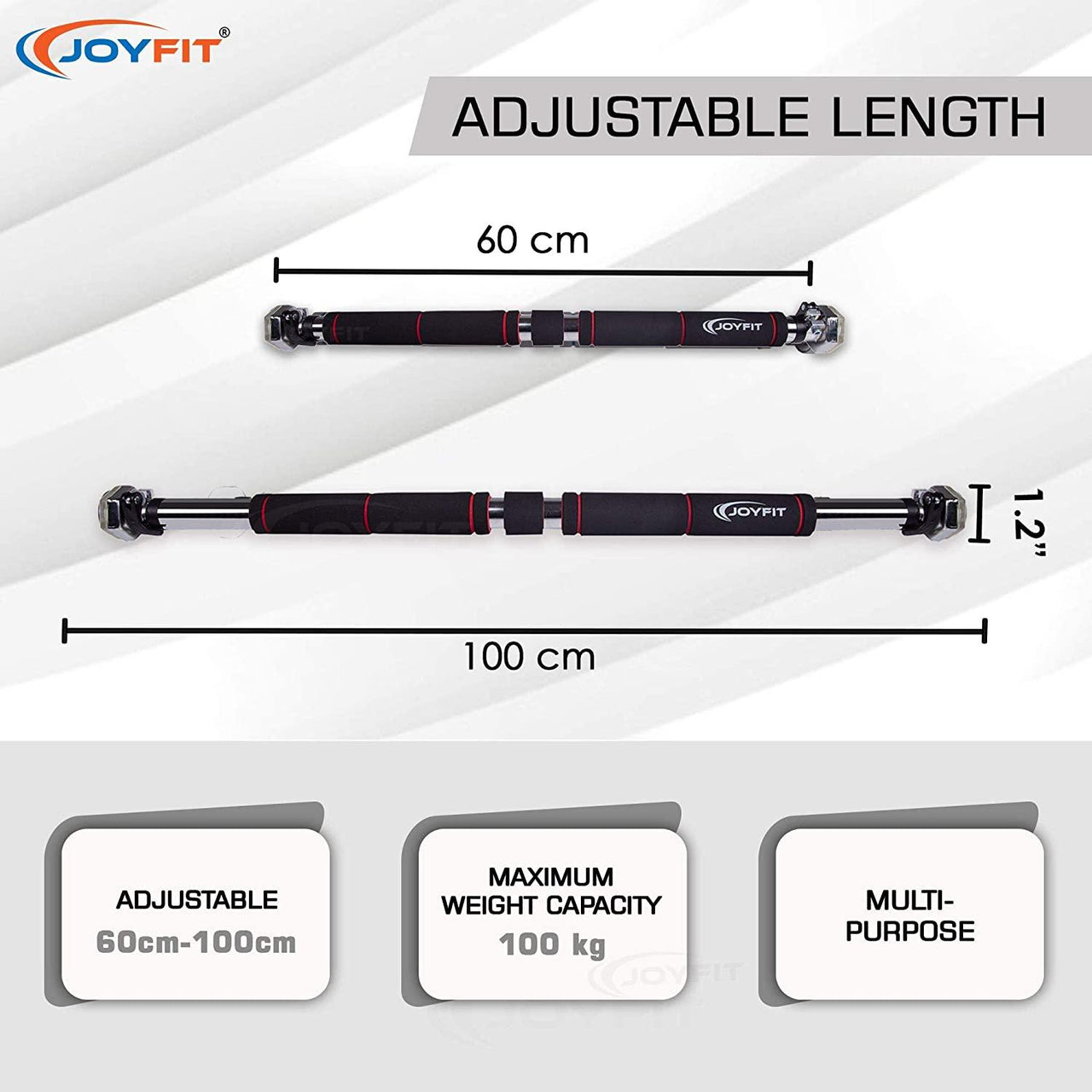 Indoor Pull Up Bar for Doorways with Sturdy Lock System - Joyfit