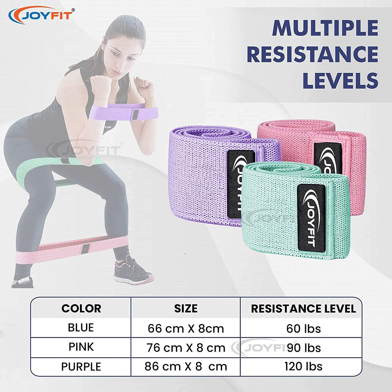 Non-slip, Elastic Hip Bands Set - Joyfit