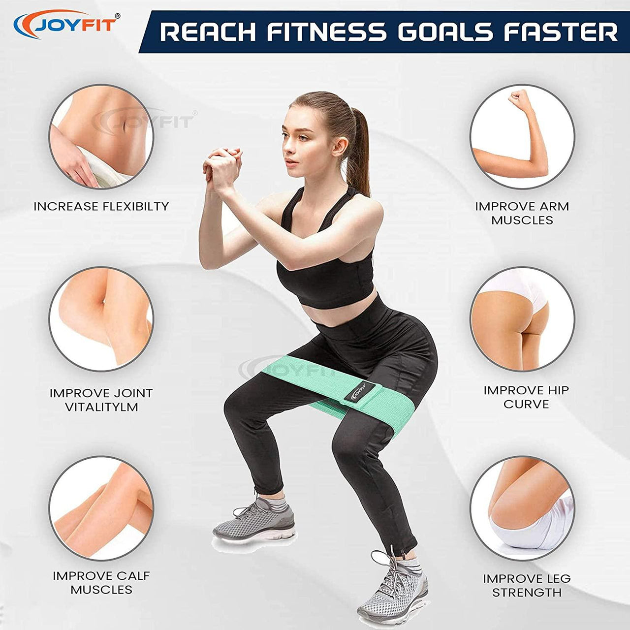 Non-slip, Elastic Hip Bands Set - Joyfit