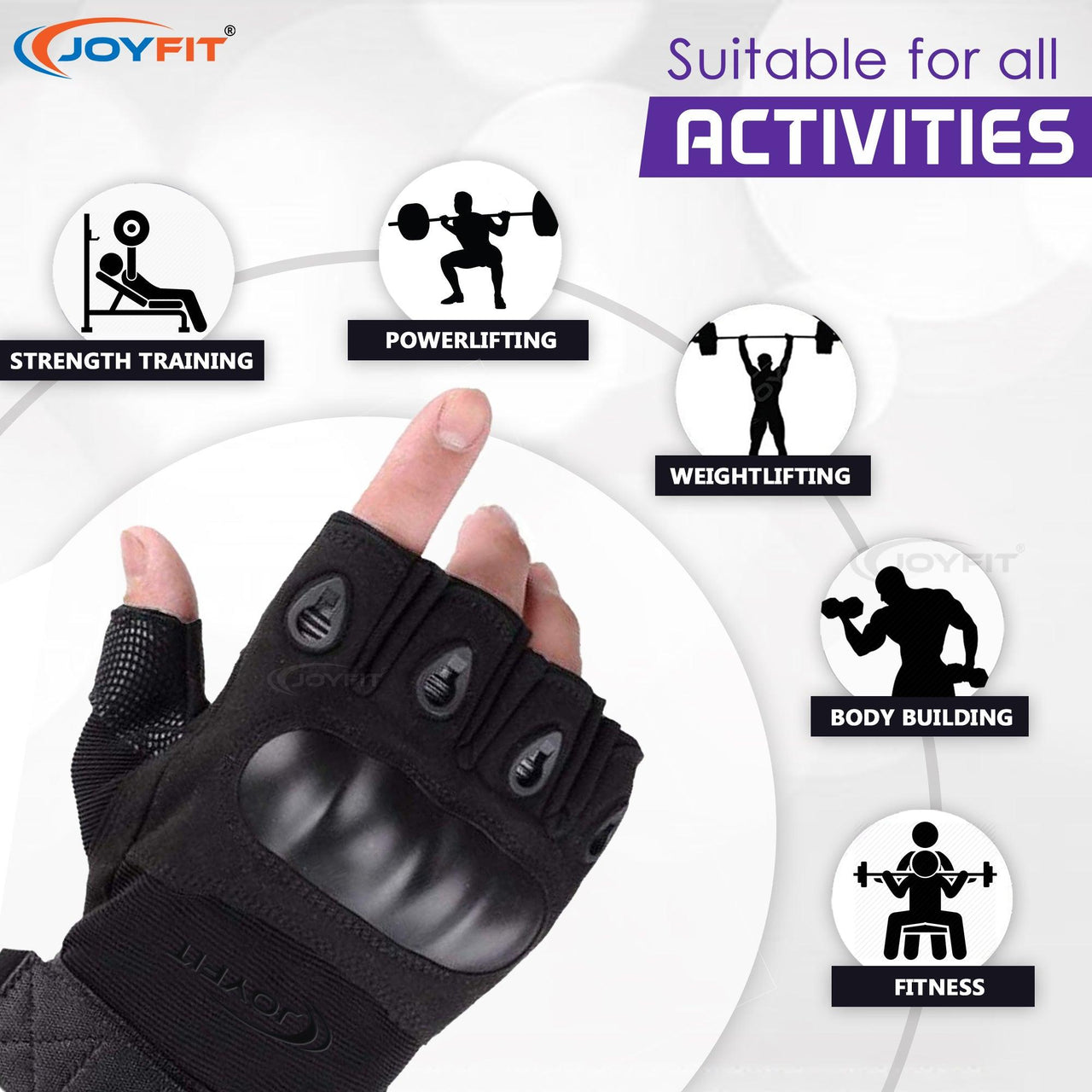Gym Gloves with Wrist Wraps - Joyfit