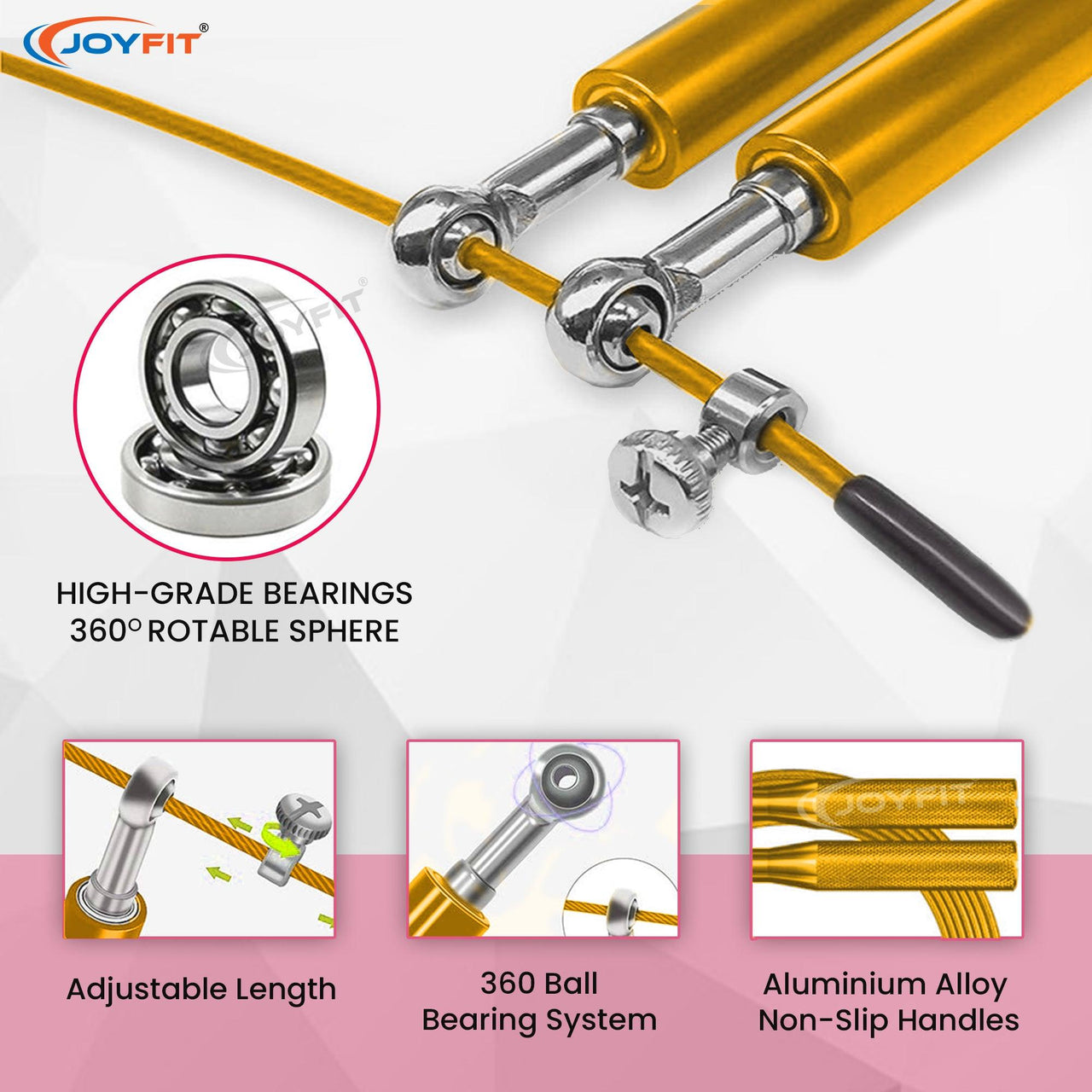 Adjustable Skipping Rope - Joyfit