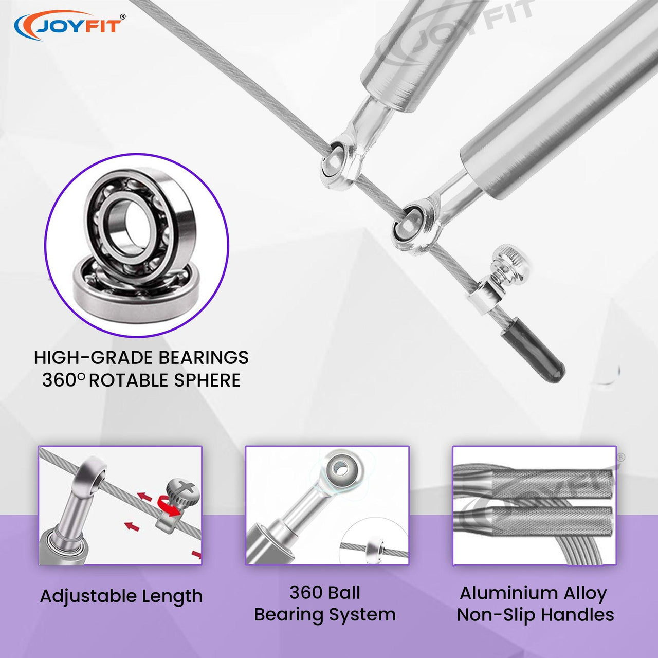 Adjustable Skipping Rope - Joyfit