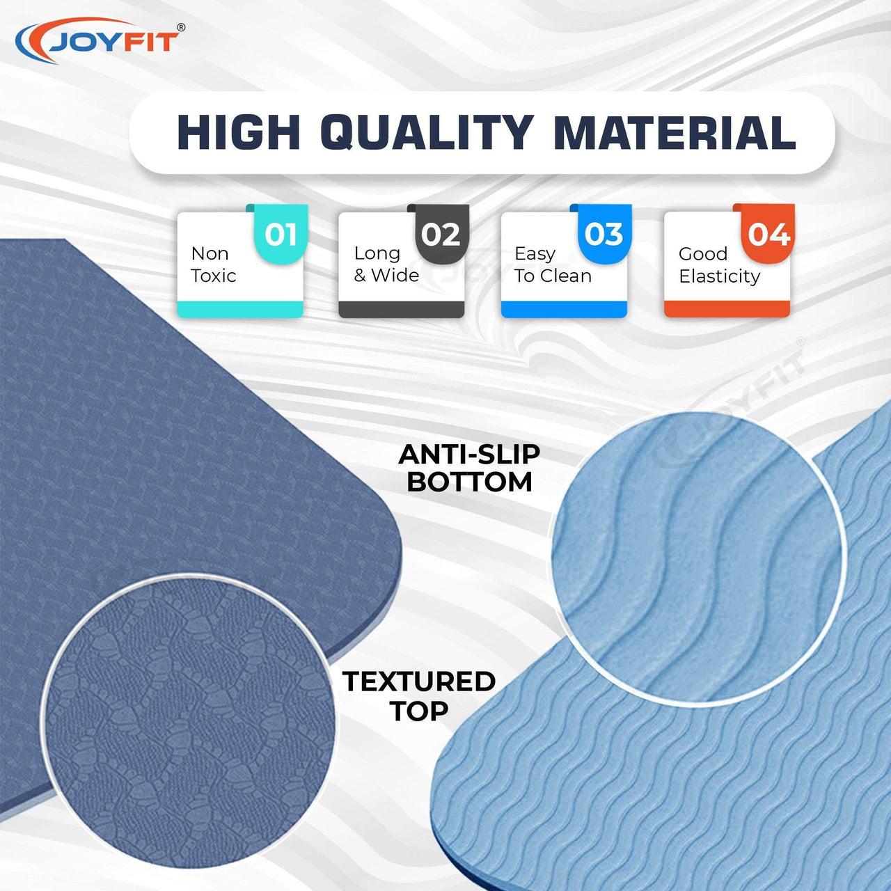 Anti Slip Yoga Mats For Meditation & Fitness Workouts - Joyfit