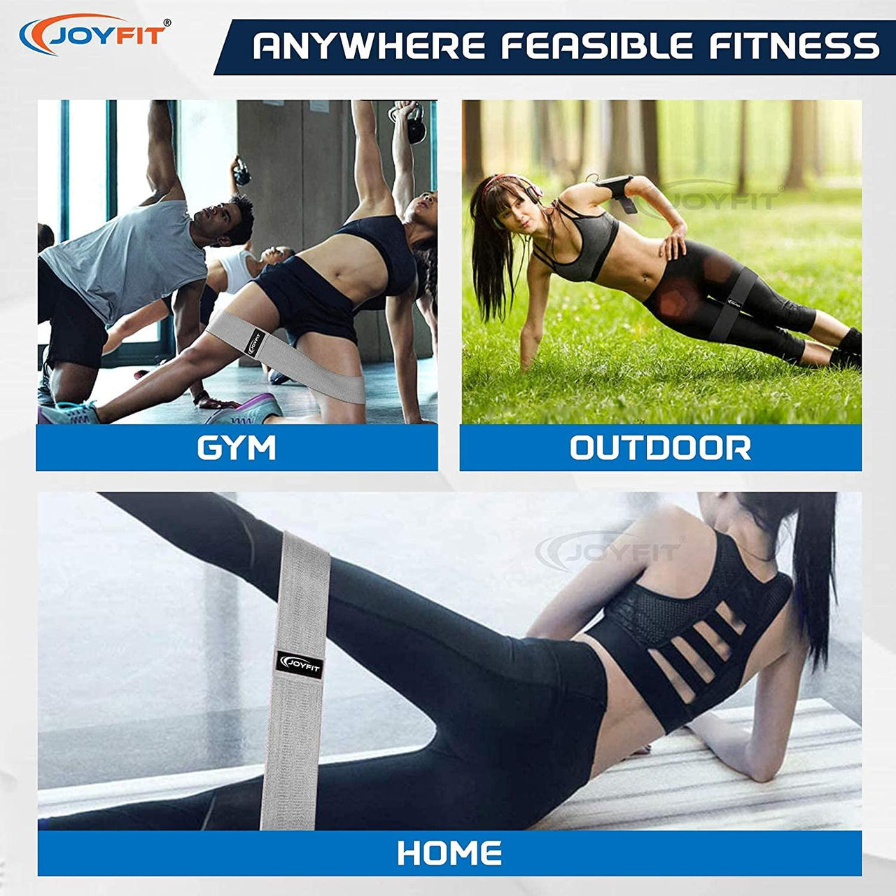 Non-slip, Elastic Hip Bands Set - Joyfit