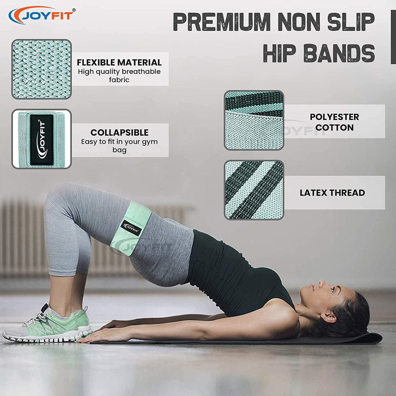 Non-slip, Elastic Hip Bands Set - Joyfit