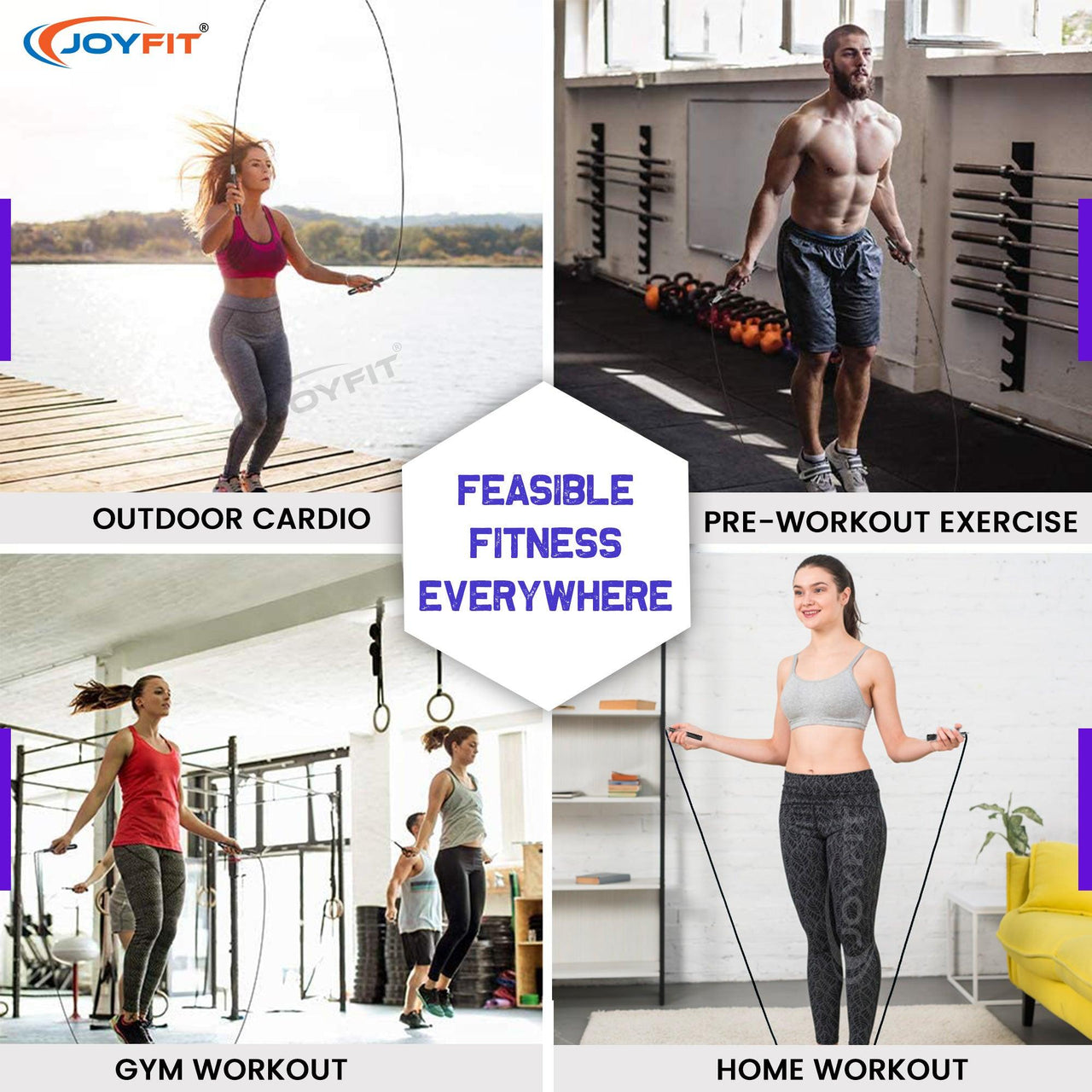 Adjustable Skipping Rope - Joyfit