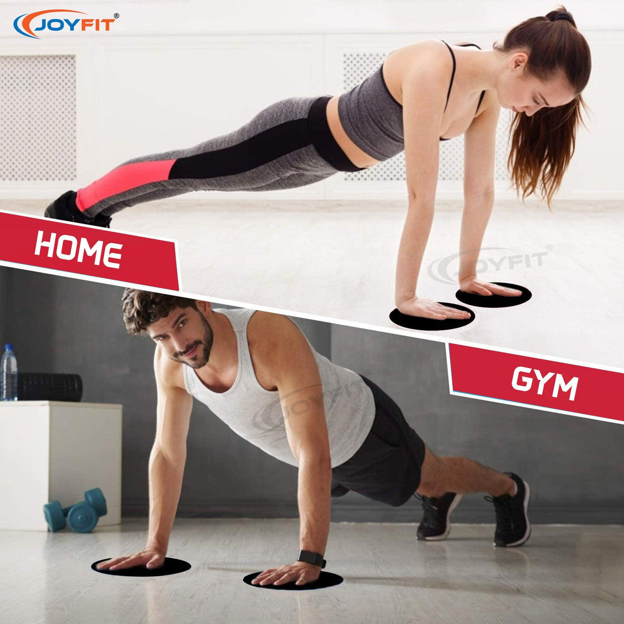 Dual Sided Exercise Gliding Discs/Core Sliders - Joyfit