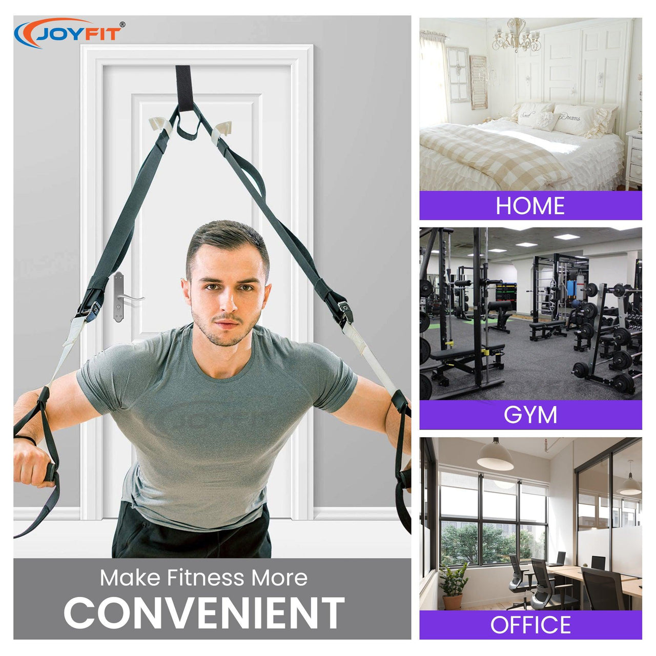 Door Anchor with Loop connector (Black) - Joyfit