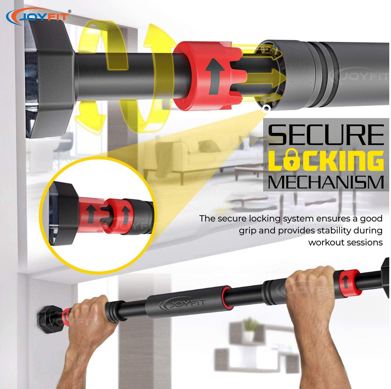 Adjustable Pull Up Bar with Gear Lock - Joyfit