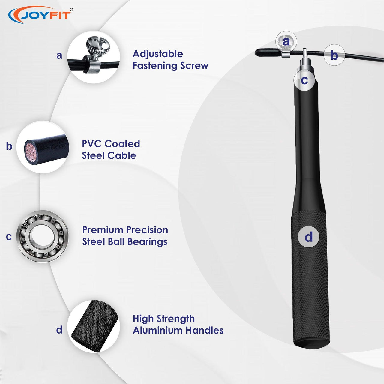 Adjustable Skipping Rope - Joyfit