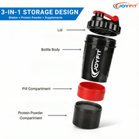 Thumbnail for 3-in-1 Protein Shaker Bottle (500 ml)