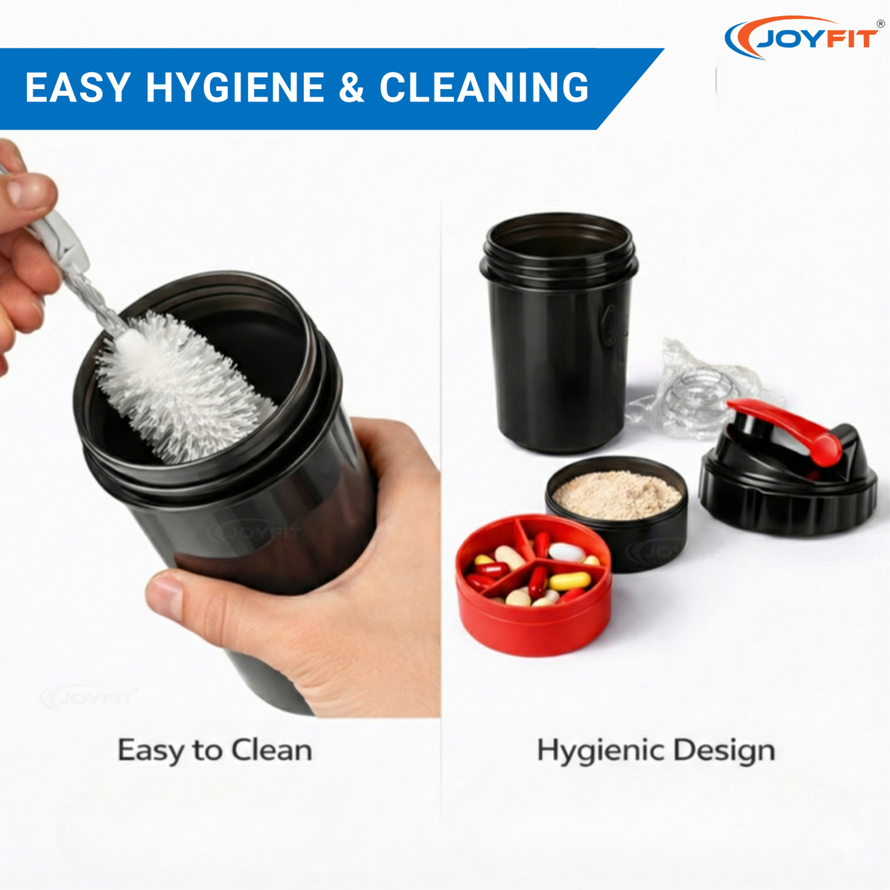 3-in-1 Protein Shaker Bottle (500 ml)