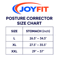 Thumbnail for Joyfit Posture corrector size chart