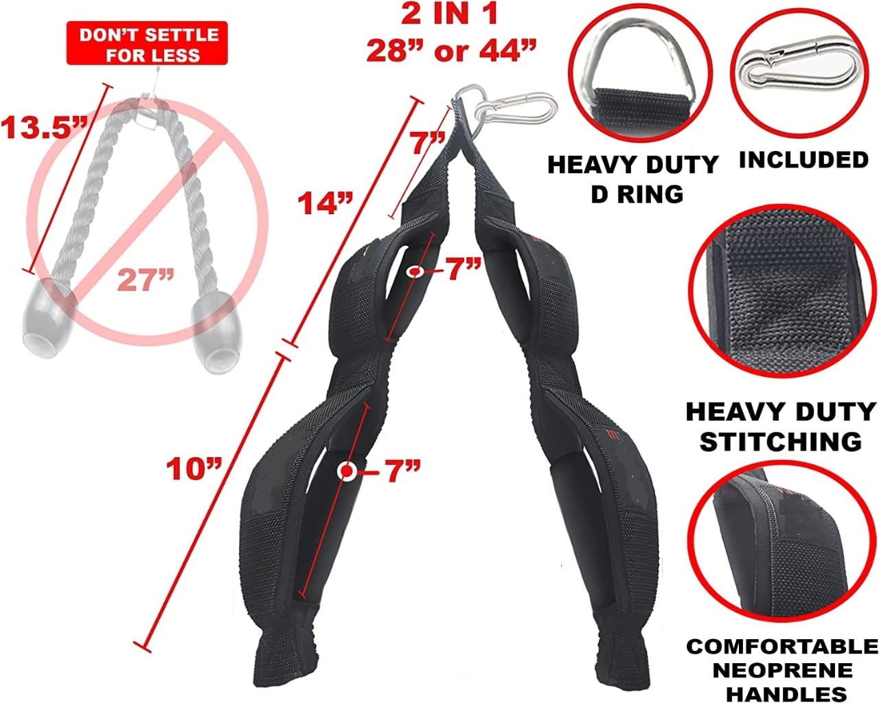 Heavy-Duty Tricep Rope for Strength Training