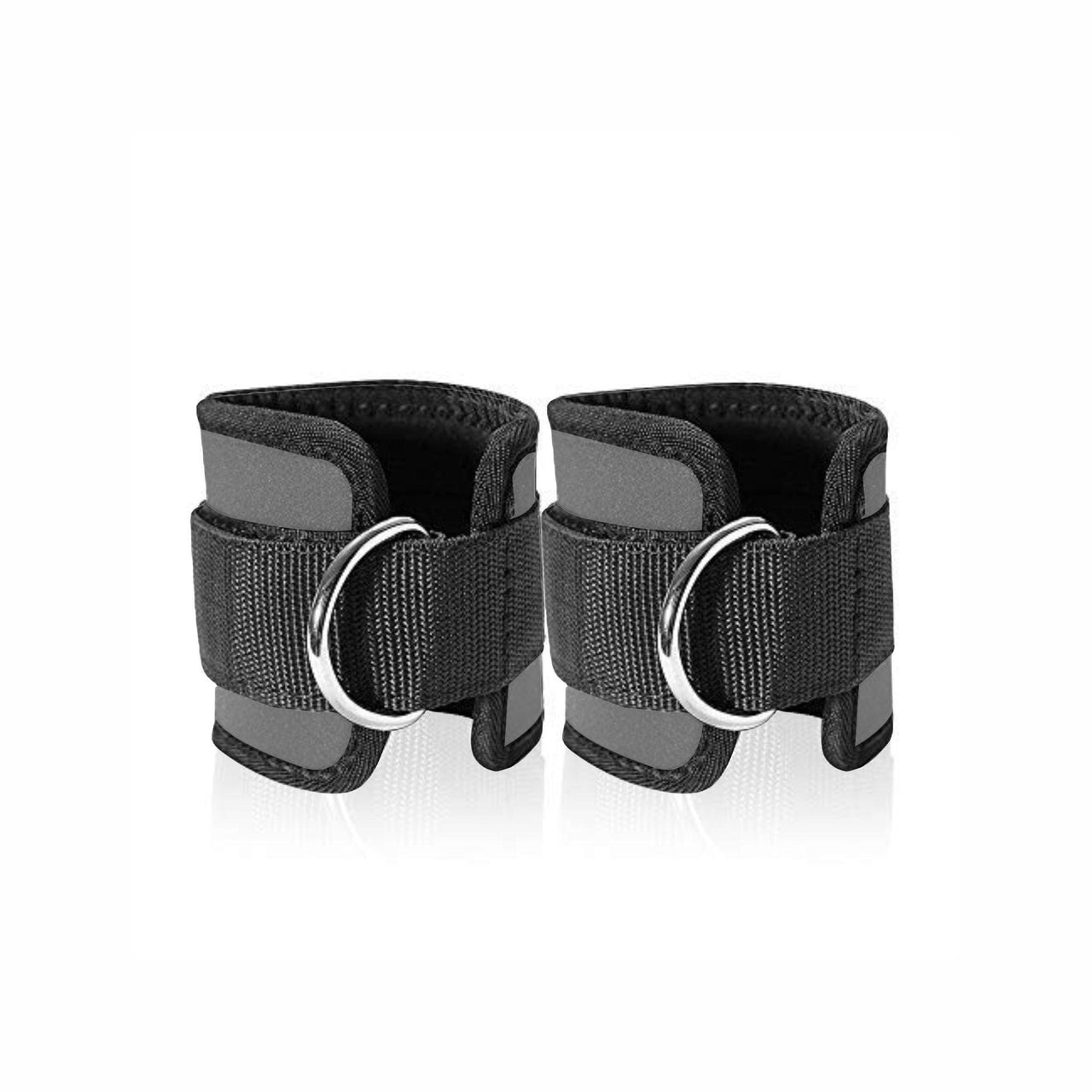 1 Pair Gym Ankle Straps Double D-Ring Adjustable Ankle Cuffs Gym