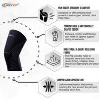 Thumbnail for Ventilated Knee Sleeves (Black) - Joyfit