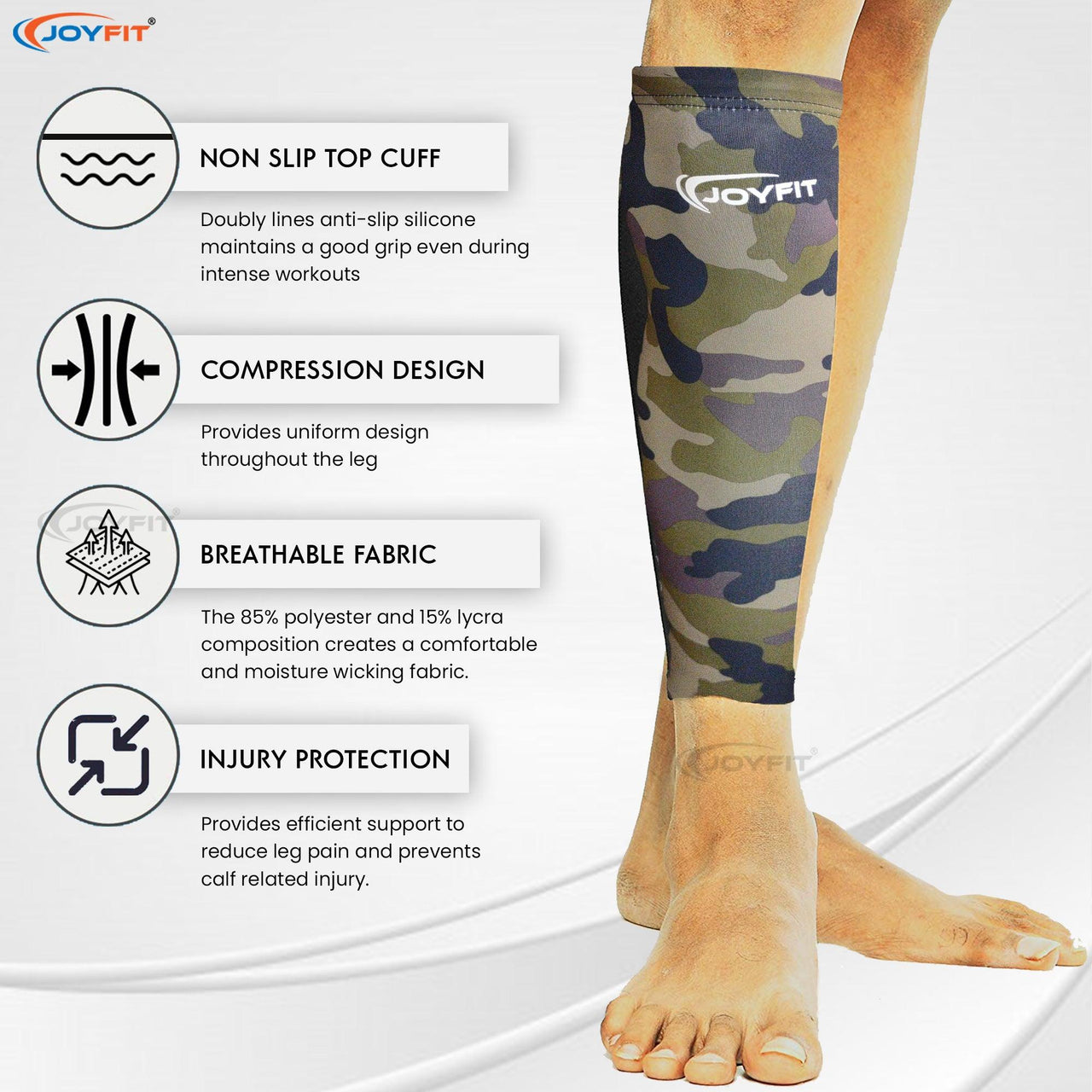 Compression Calf Sleeves with Kinesiology Tape | Reduce Injury Risk