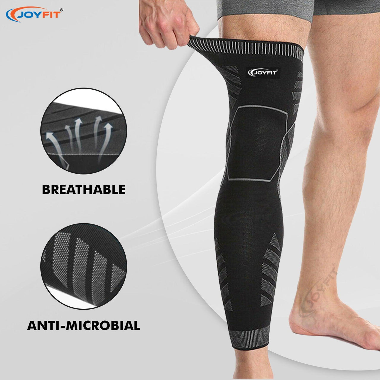 Compression Leg Sleeve Full Length Leg Sleeves Sports Cycling Leg Sleeves  for Men Women, Knee, Thigh, Calf, Running, Basketball (4 Pieces,Black,M) :  : Health & Personal Care