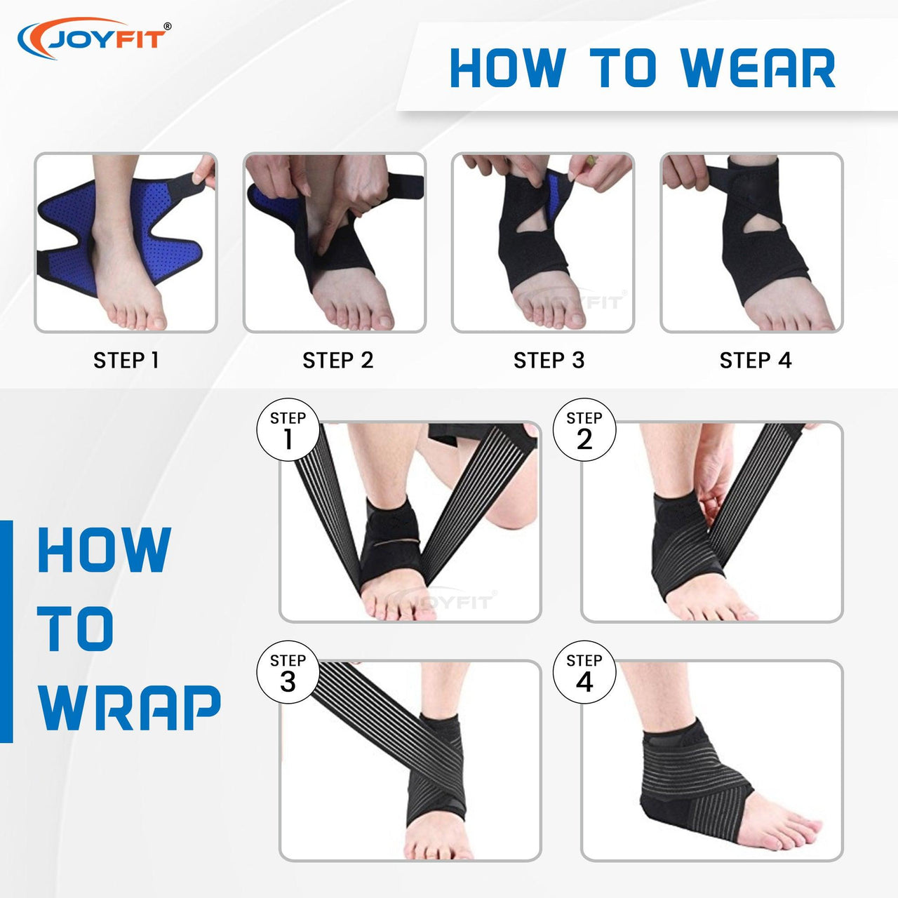 Adjustable Ankle Support Brace with Straps