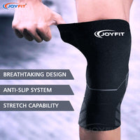 Thumbnail for Ventilated Knee Sleeves (Black) - Joyfit