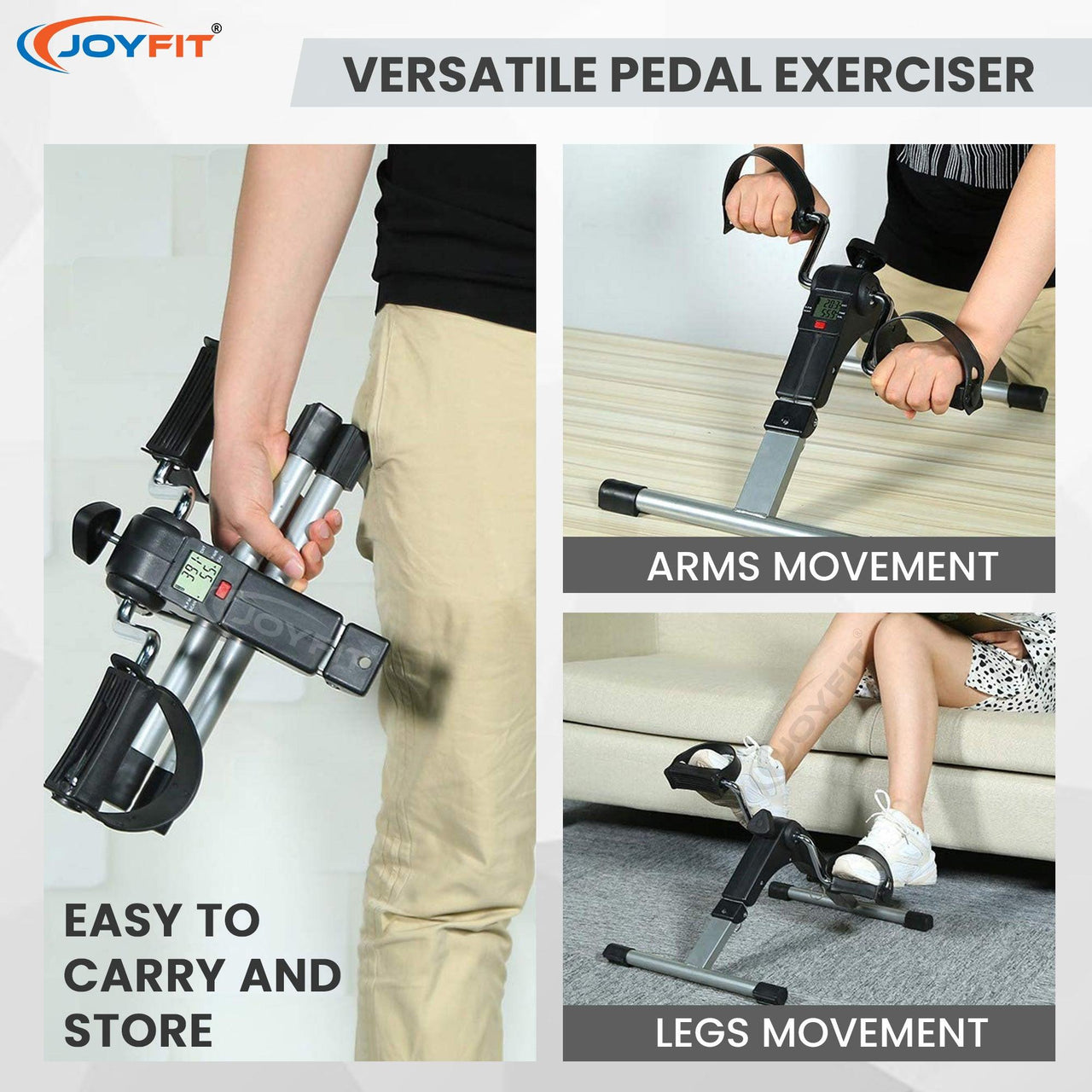 foldable pedal exerciser Foldable Pedal Exerciser with LED Display and Adjustable Tension Knob – Joyfit