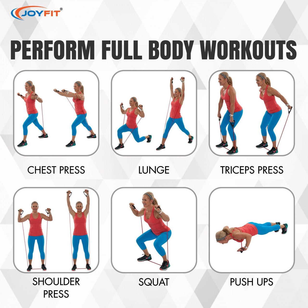 resistance tubes variety of workouts