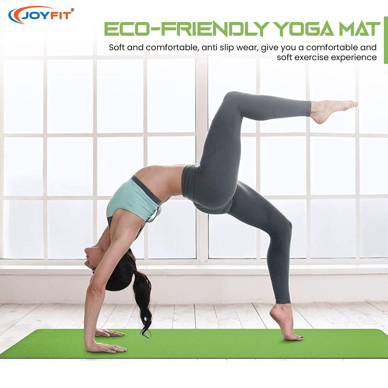 Yoga Mat, Non-Slip Exercise Yoga Mat, Mat Workout Mat with Carrying Strap  for Women Yoga, Pilates, Meditation, Home Gym Workout, Floor Exercises