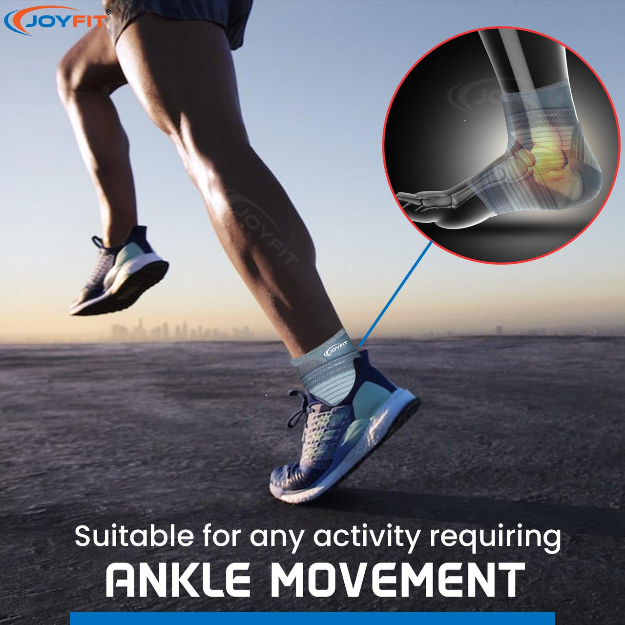 Adjustable Ankle Support Brace with Straps - Joyfit