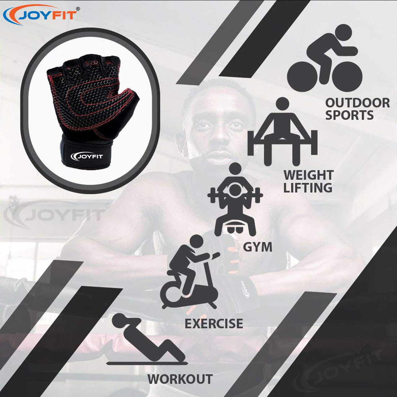 High-quality Gloves with Thick Wrist Wrap - Joyfit